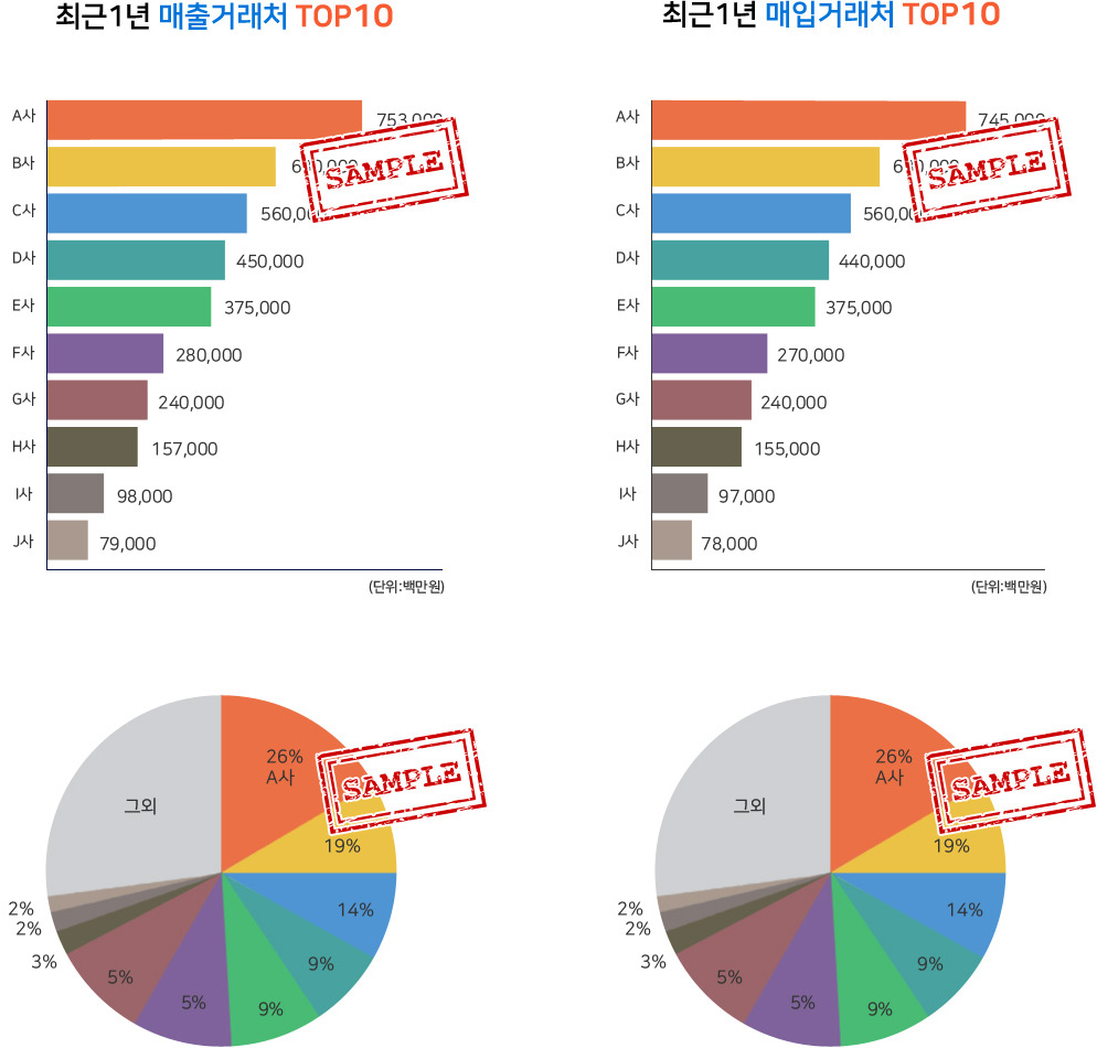 주요거래처 현황분석 (TOP10)